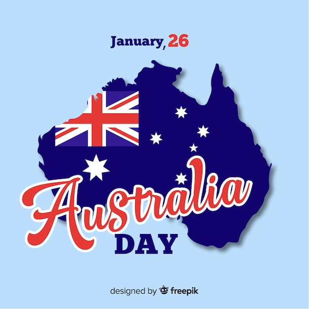 Vector gratuito fondo creativo del día de australia