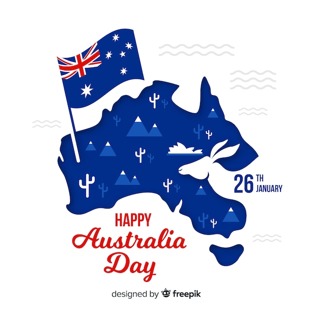 Vector gratuito fondo creativo del día de australia