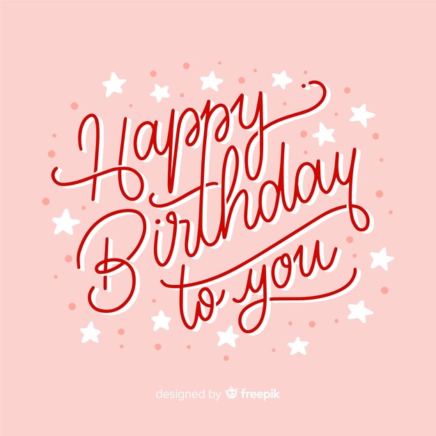 Fondo creativo feliz cumpleaños letras