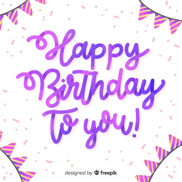 Fondo creativo feliz cumpleaños letras