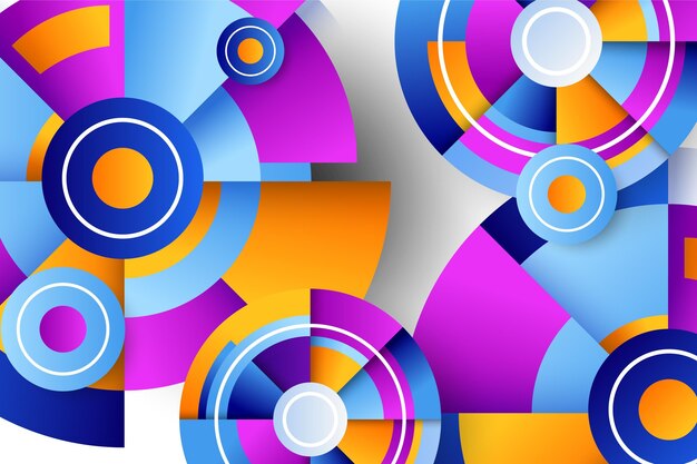 Fondo creativo con formas geométricas de degradado.