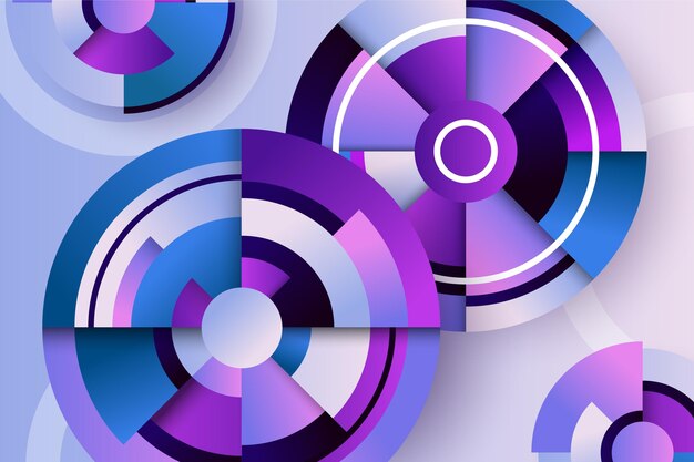Fondo creativo con formas geométricas degradados.