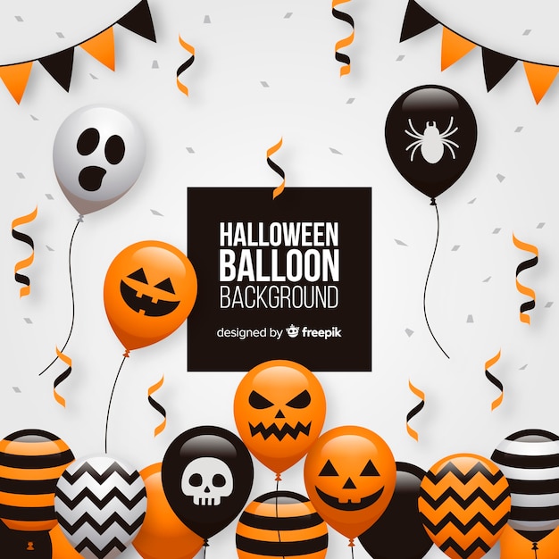 Fondo creativo de globos de halloween