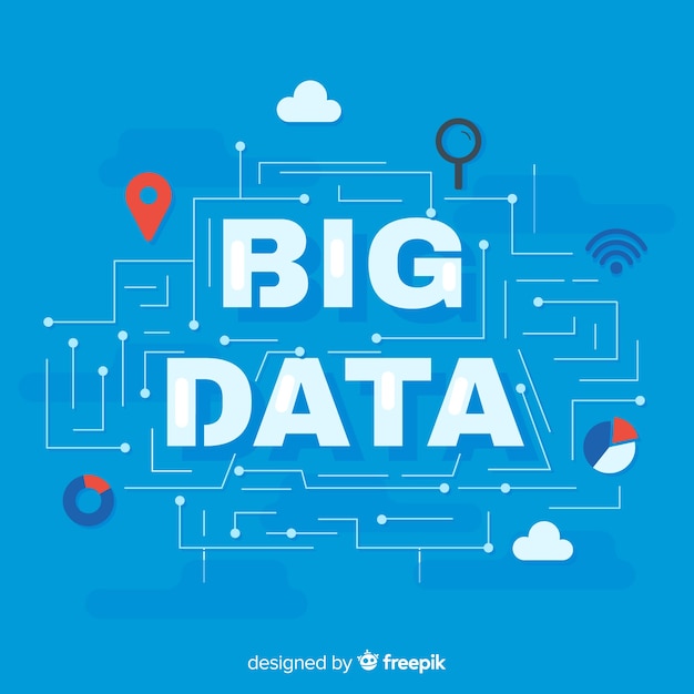 Fondo creativo de macrodatos en estilo flat