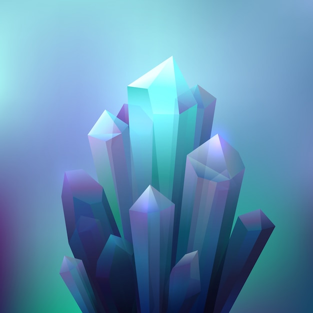 Vector gratuito fondo de crystal minerals