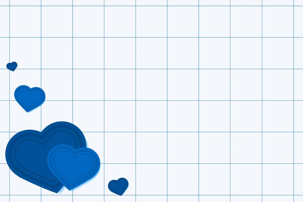 fondo de cuadrícula de borde de esquina de corazón