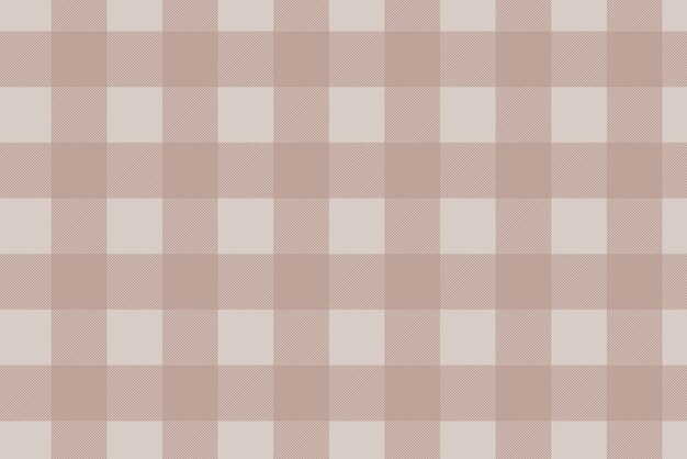 Fondo de cuadros sin costuras, vector de diseño de patrón a cuadros beige