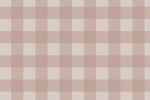 Fondo de cuadros sin costuras, vector de diseño de patrón a cuadros beige