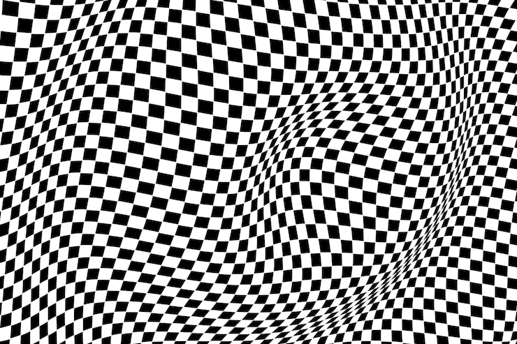 Vector gratuito fondo a cuadros distorsionado plano