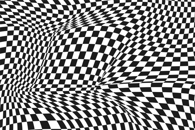 Fondo a cuadros distorsionado plano
