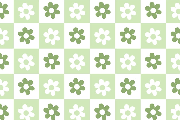 Fondo a cuadros verde plano