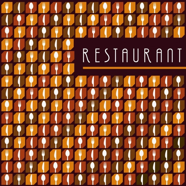 Vector gratuito fondo de cubertería de restaurante