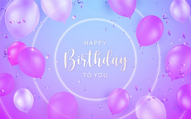 Fondo de cumpleaños de colores neón