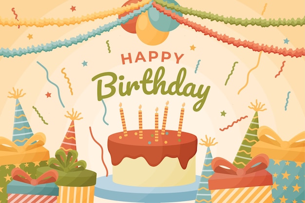 Fondo de cumpleaños colorido