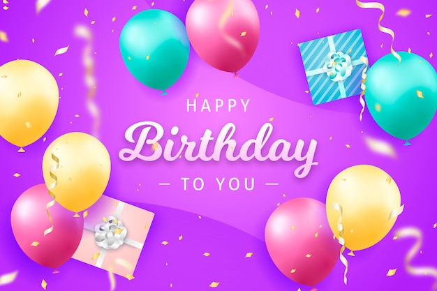 Fondo de cumpleaños creativo ilustrado