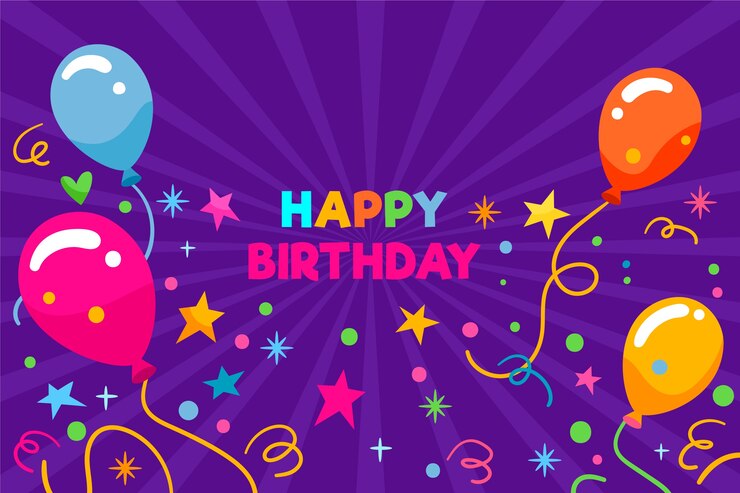 Vector gratuito fondo de cumpleaños de diseño plano