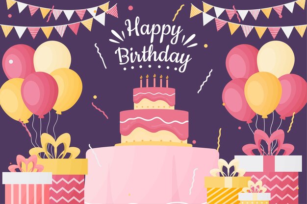 Fondo de cumpleaños festivo