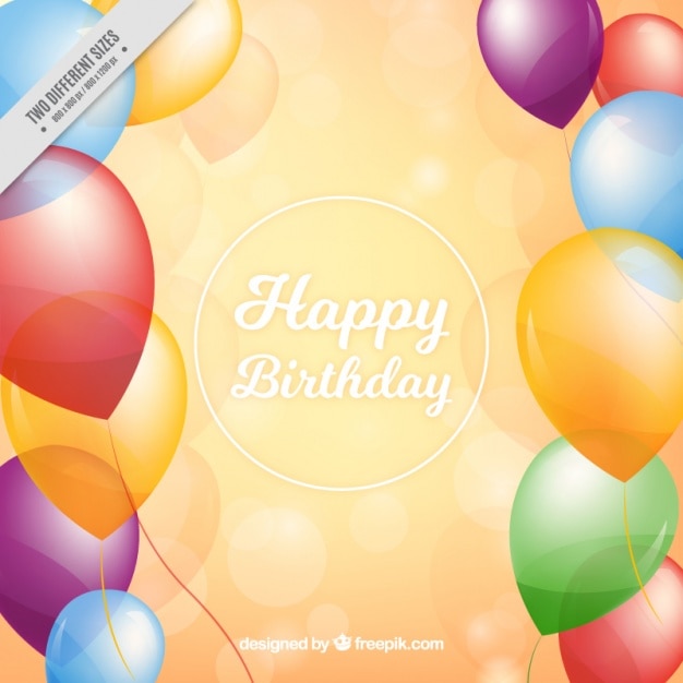 Fondo de cumpleaños con globos