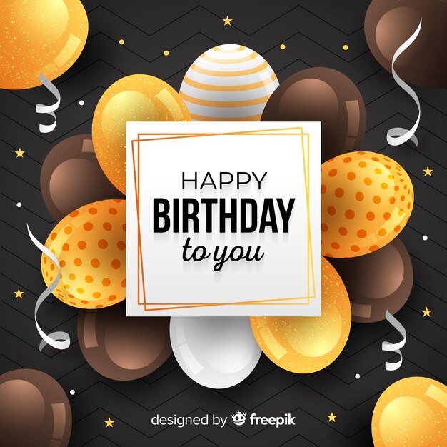 Fondo de cumpleaños con globos