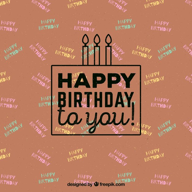 Fondo de cumpleaños marrón