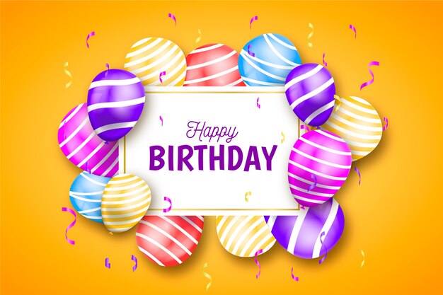 Fondo de cumpleaños realista