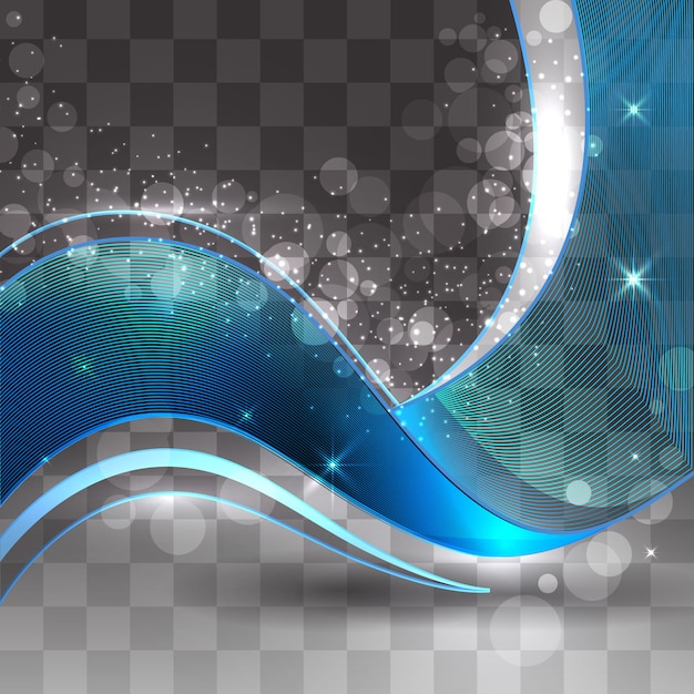 Fondo de curvas de color azul de vector