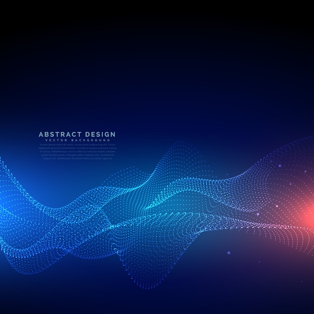 Fondo cyber de tecnología de partículas fluyendos