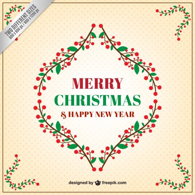 Fondo de decoración floral navideño 