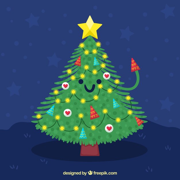Fondo decorativo del árbol de Navidad