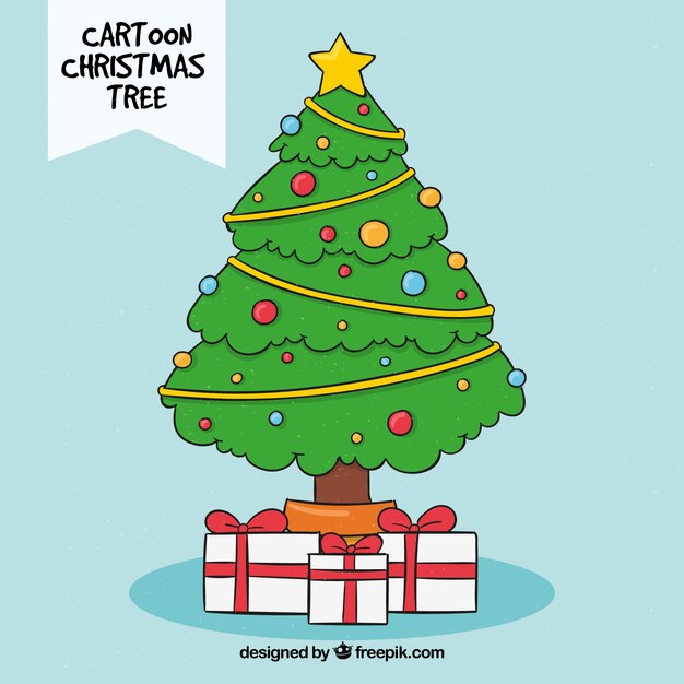 Fondo de decorativo árbol de navidad