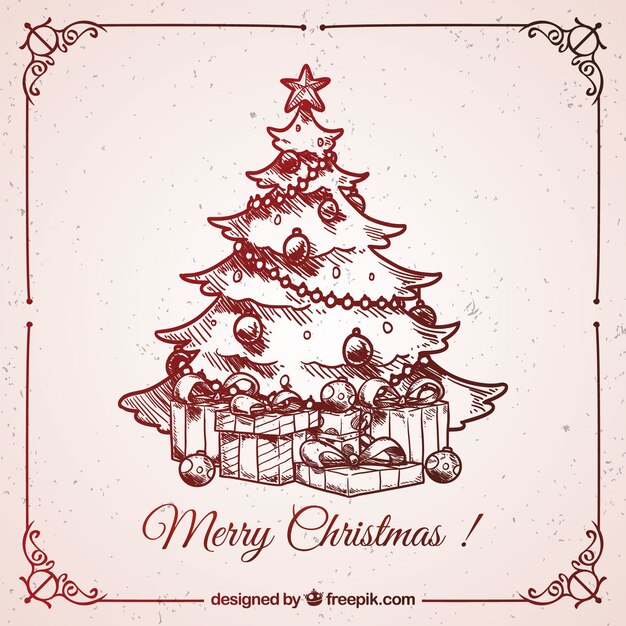 Fondo de decorativo árbol de navidad