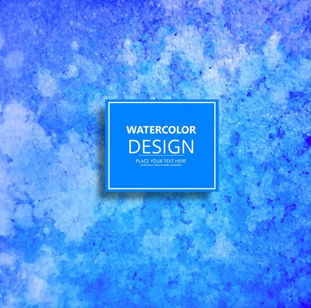 Fondo decorativo azul de acuarela