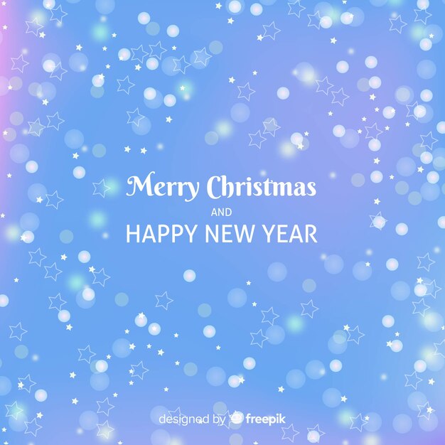 Fondo decorativo azul borroso de navidad