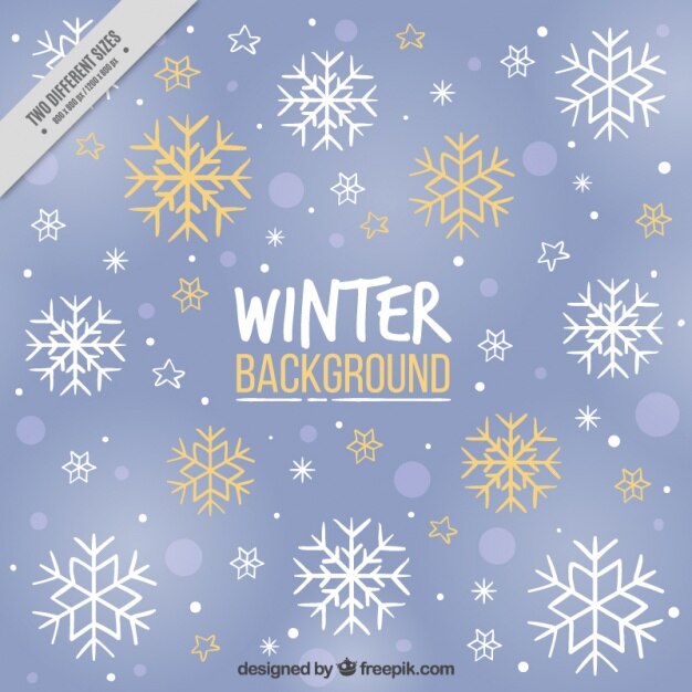Vector gratuito fondo decorativo de copos de nieve