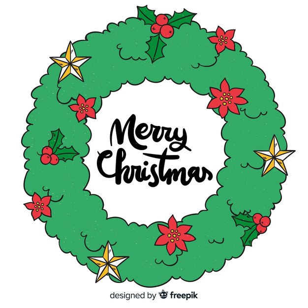 Fondo decorativo de corona de navidad
