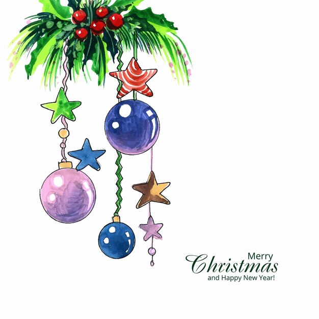 Fondo decorativo del día de fiesta de las bolas coloridas de la navidad