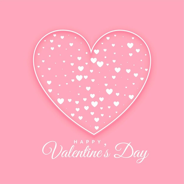 Fondo decorativo del día de san valentín corazones planos