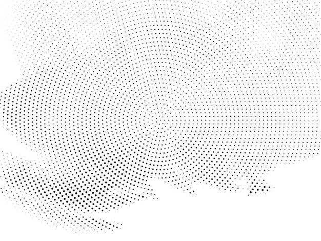 Fondo decorativo de diseño de medio tono circular abstracto