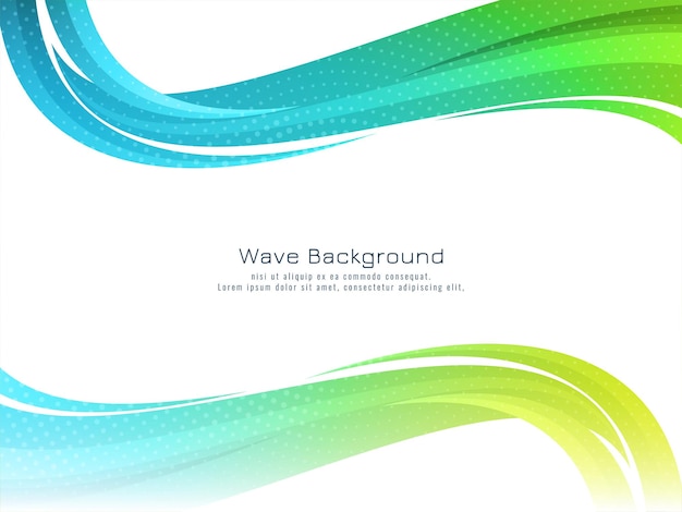Vector gratuito fondo decorativo de diseño de onda colorido abstracto