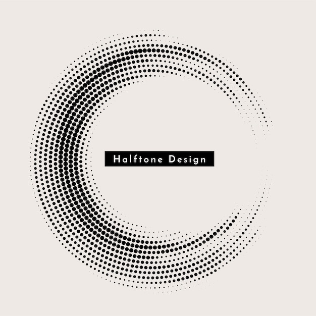 Fondo decorativo de diseño de semitono circular abstracto