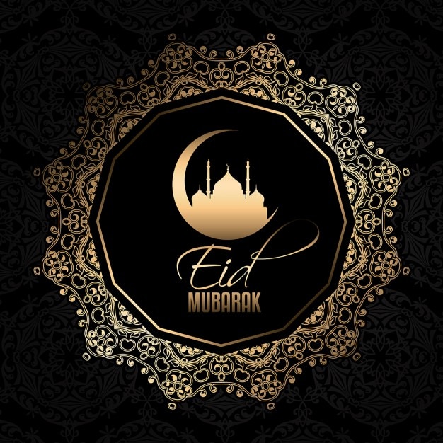 Vector gratuito fondo decorativo de eid mubarak