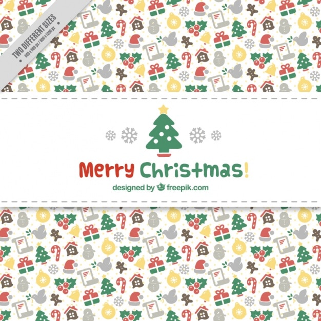 Fondo decorativo de elementos de navidad