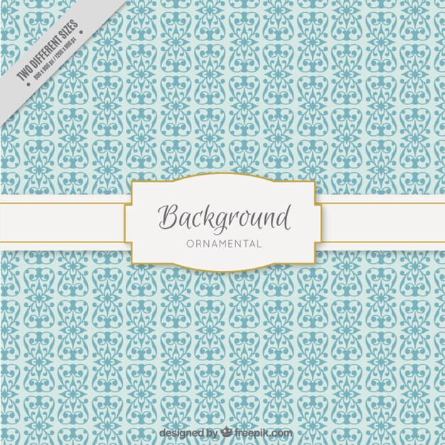 Fondo decorativo con estampado floral azul