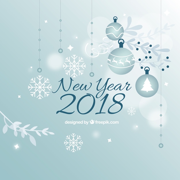 Fondo decorativo de feliz año nuevo 2018