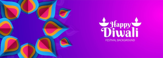 Vector gratuito fondo decorativo de feliz diwali hindú festival banner