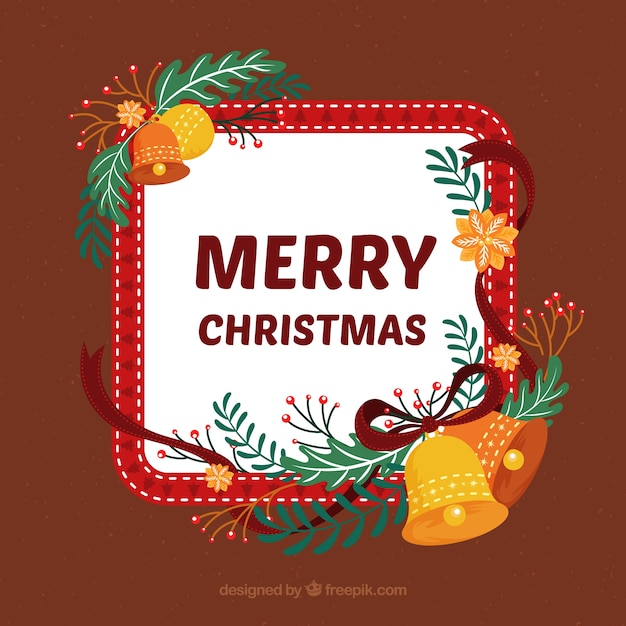 Vector gratuito fondo decorativo de feliz navidad