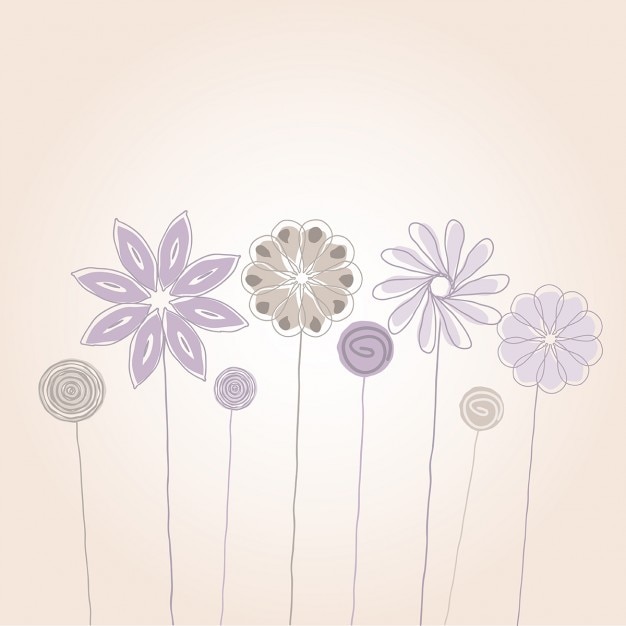 Vector gratuito fondo decorativo de flores dibujadas a mano