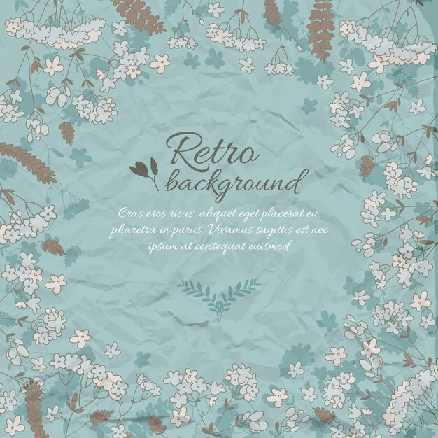 Fondo decorativo florido retro
