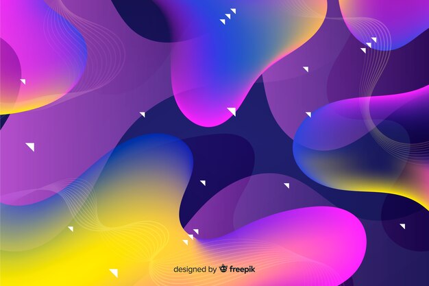 Fondo decorativo de formas abstractas que fluye