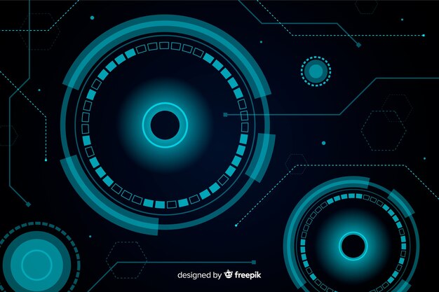 Fondo decorativo formas geométricas de neón